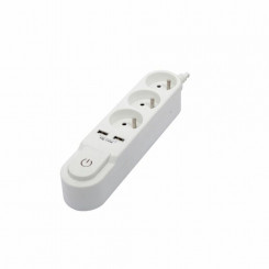 3-socket plugboard with power switch Chacon   (3 m)