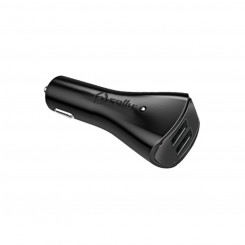 Car Charger Celly CCUSB22 Black