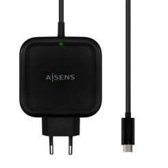 Зарядное устройство + кабель USB C Aisens ASCH-1PD65WL-BK Черный