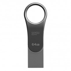USB-накопитель Silicon Power C80 64 ГБ Титановый черный