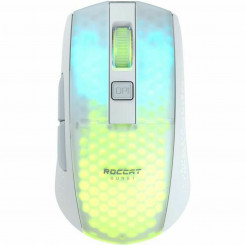 Hiir Roccat Burst Pro Air Bluetoothi valged mänguri LED-tuled