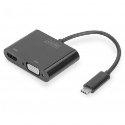 USB C–VGA/HDMI-adapter Digitus DA-70858