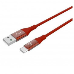 Кабель USB-C к USB Celly USBTYPECCOLORRD 1 м