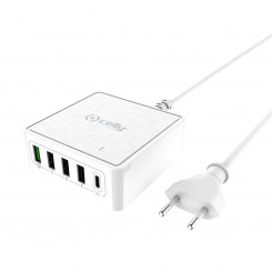 Wall Charger Celly PSUSBC60WWH White 60 W