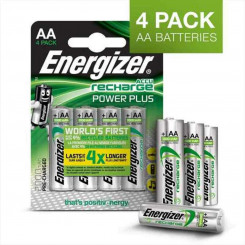 Rechargeable Batteries Energizer Accu Recharge Power Plus 2000 AA BP4 AA HR6