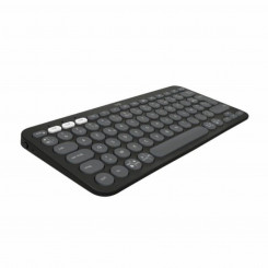 Bluetoothi klaviatuur tahvelarvuti toega Logitech K380 prantsuse hall grafiit Tumehall AZERTY