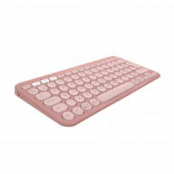 Bluetoothi klaviatuur tahvelarvuti Logitech K380 prantsuse roosa AZERTY toega