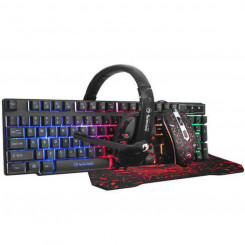 Keyboard with Gaming Mouse Scorpion GA30378035 Spanish Qwerty Multicolour QWERTY