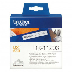 Этикетки Brother DK11203 Черный/Белый Белый