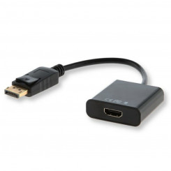 Адаптер DisplayPort-HDMI Savio CL-55, черный, 20 см
