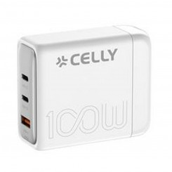 Настенное зарядное устройство Celly PS3GAN100WWH White 100 Вт
