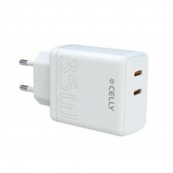 Wall Charger Celly TC2USBC35WWH White