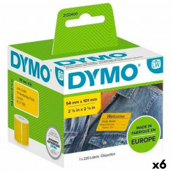 Roll of Labels Dymo Label Writer 54 x 7 mm Yellow 220 Pieces (6 Units)