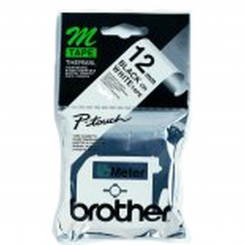 Ламинированная лента для фломастеров Brother MK231BZ Черный/Белый 12 mm