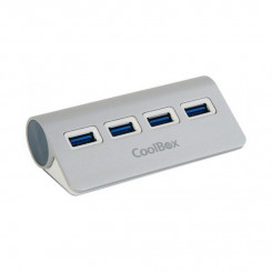 USB-jaotur CoolBox COO-HU4ALU3 Hõbedane