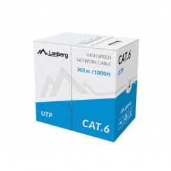 Жесткий сетевой кабель UTP категории 6 Lanberg LCU6-10CC-0305-S, 305 м, серый