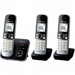 Juhtmevaba Telefon Panasonic KX-TG6823 Valge Must Must/Hõbedane