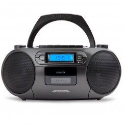 CD-радио Aiwa Черный Bluetooth 5.0 ЖК-экран Синий