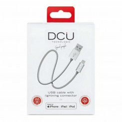 USB charging cable Lightning iPhone DCU Silver 1 m