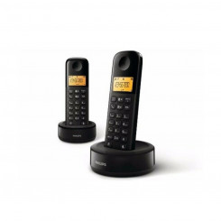 Cordless Telephone Philips D1602B/01 1.6 300 mAh GAP (2 pcs) Black