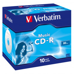 CD-R Verbatim Music 10 единиц 80 футов 700 МБ 16x (10 единиц)