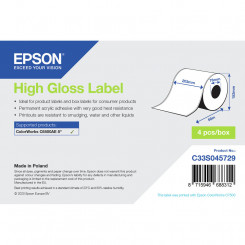 Label printer Epson C33S045729 White Glossy Ø 76.2 mm (1 Unit) (18 Units)