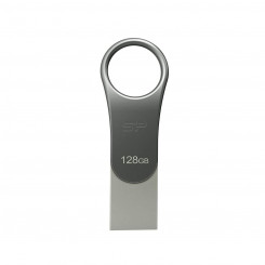 USB-pulk Silicon Power Mobile C80 Hall Titaanium 128 GB