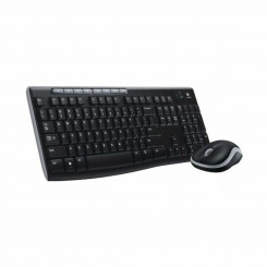 Keyboard and Optical Mouse Logitech 920-004513 2.4 GHz Black Wireless