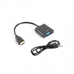 HDMI-VGA Adapter Lanberg AD-0017-BK Must 20 cm