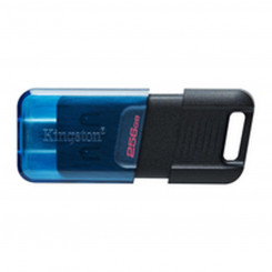 USB-накопитель Kingston DT80M/256 ГБ Брелок Синий Черный/Синий 256 ГБ