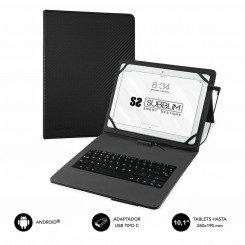 Case for Keyboard and Tablet Subblim SUBKT1USB001 Black 10.1