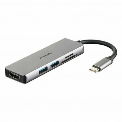 USB-концентратор C D-Link DUB-M530 4K Ultra HD Серый