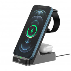 Wireless Charger Celly 3-in-1 Black 15 W