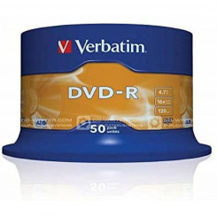 DVD-R Verbatim DVD-R Matt Silver 16x 50 pcs Hõbedane