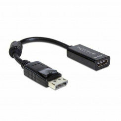 Адаптер DisplayPort-HDMI DELOCK Адаптер DisplayPort > HDMI 13 см Необходимо