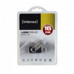 USB-накопитель INTENSO 3503470 16 ГБ Брелок Черный Черный/Серебристый DDR3 SDRAM