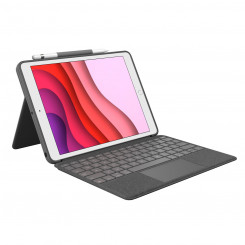 Bluetooth Keyboard with Tablet Support Logitech iPad 2019 Gray Graphite Gray Spanish Qwerty