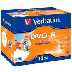 DVD+R Verbatim 10 Ühikut 16x 4,7 GB (10 Ühikut)
