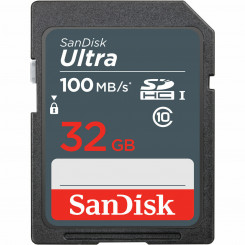 Карта памяти SD SanDisk Ultra SDHC Mem Card 100 МБ/с Синий Черный 32 ГБ