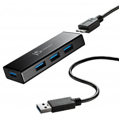 USB-концентратор j5create JUH340-N Черный 3600 Вт