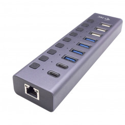 USB-концентратор i-Tec CACHARGEHUB9LAN Серый