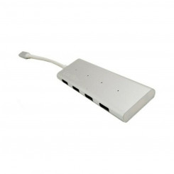 USB-концентратор C CoolBox COO-HUC4U3 Алюминий, белый цвет
