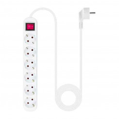 Lülituspaneel NANOCABLE 6-outlet power strip with switch, 1.4 meters White