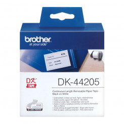 Label printer Brother DK-44205 62 mm x 15.24 m White Black/White (2 Units)