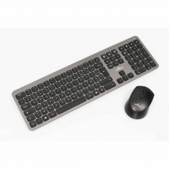 Keyboard and Wireless Mouse Bluestork Easy Slim Gray
