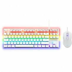 Keyboard with Gamer Mouse The G-Lab MERCURY W White