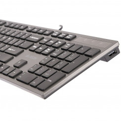 Keyboard A4 Tech KV-300H QWERTY Black Gray Black White Black/Grey