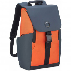 Laptop Backpack Delsey Securflap Orange 45.5 x 14.5 x 31.5 cm
