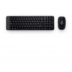 Keyboard and Wireless Mouse Logitech MK220 Black Spanish Qwerty