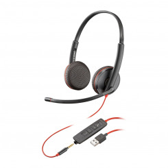 Headphones with microphone Poly Blackwire 3200 Black